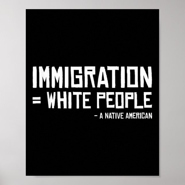 Affiche Tribu indienne Immigrants Blancs Autochtones Améri (Devant)
