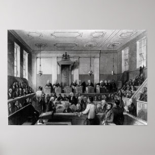 Affiche Tribunal Pénal central, vieux Bailey