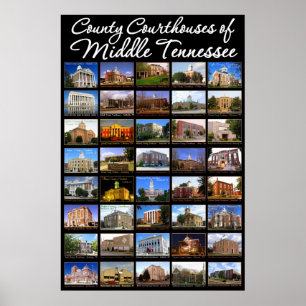 Affiche Tribunaux du comté d'affiche moyenne du Tennessee
