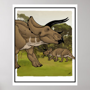 Affiche Tricératops #3