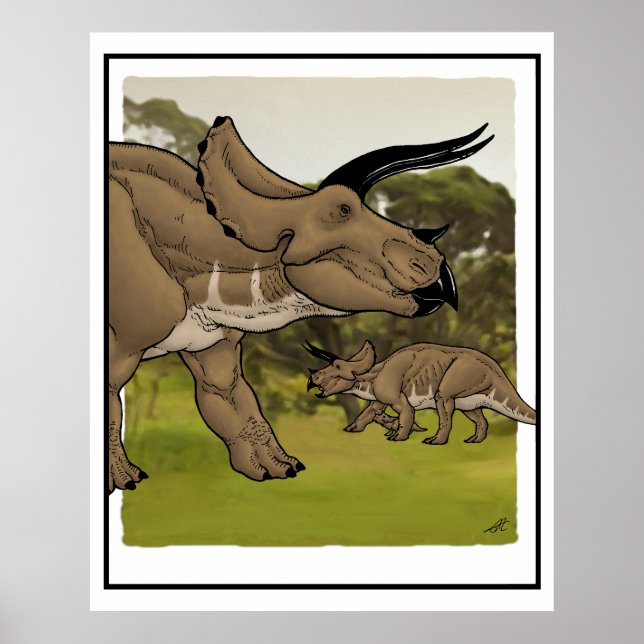 Affiche Tricératops #3 (Devant)