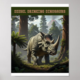 Affiche Tricératops à bascule