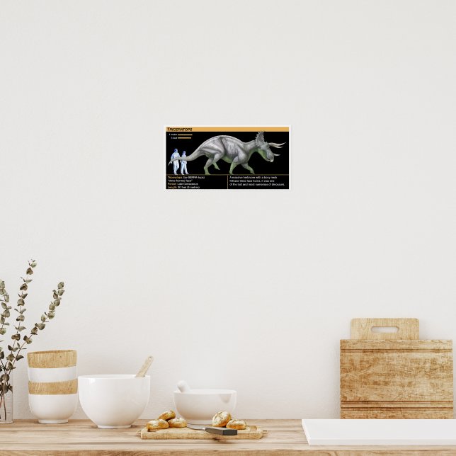 Affiche Triceratops - Biology Jurassic (Cuisine)