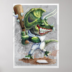 Affiche Tricératops Dino Baseball