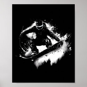Affiche Trick Jump Nez Grab Snowboard