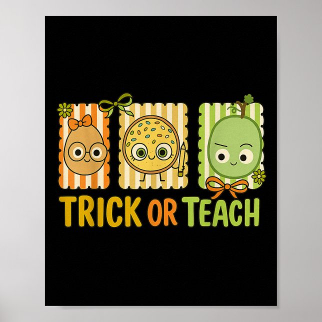 Affiche Trick Or Teach, le tee-shirt de costume d'Hallowee (Devant)