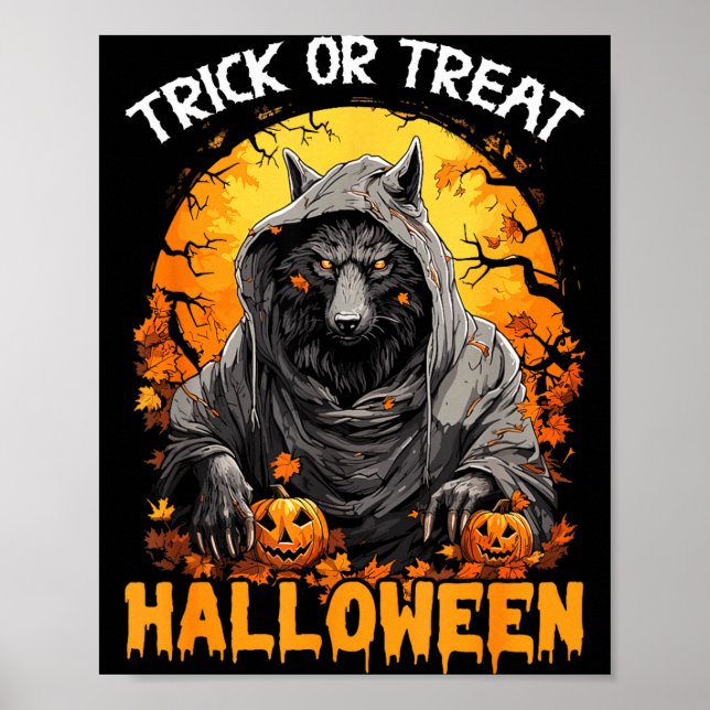 Affiche Trick or treat halloween  (Devant)
