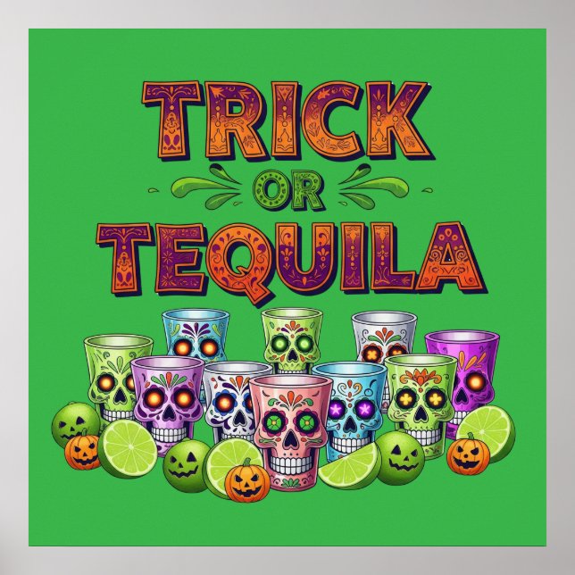 Affiche Trick ou Tequila Tee (Devant)
