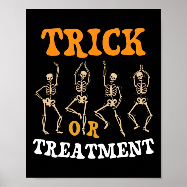 Affiche Trick Ou Traitement Physique Thérapie Squelette Pt (Devant)
