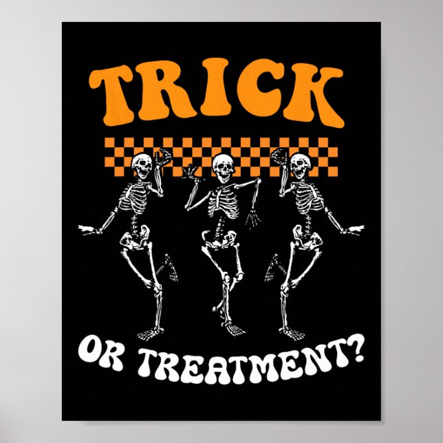 Affiche Trick Ou Traitement Physique Thérapie Squelette Pt (Devant)
