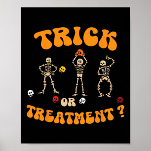Affiche Trick Ou Traitement Physique Thérapie Squelette Pt