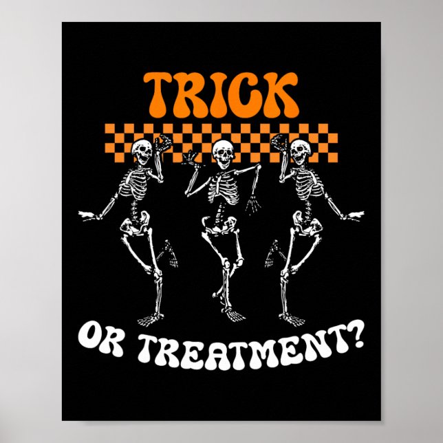 Affiche Trick Ou Traitement Physique Thérapie Squelette Pt (Devant)