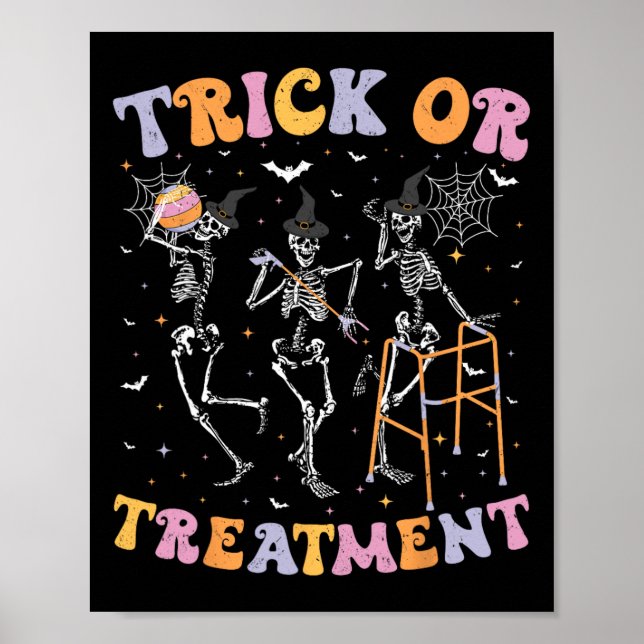 Affiche Trick Ou Traitement Pt Thérapeutique Physique Thér (Devant)
