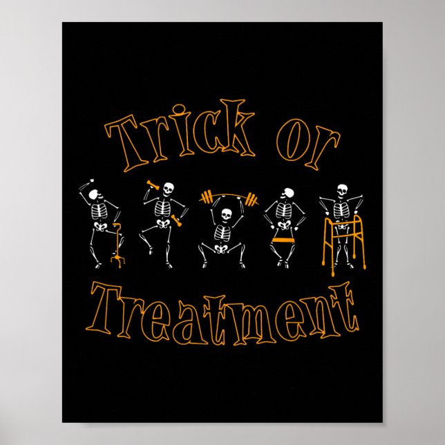Affiche Trick Ou Traitement Pt Thérapeutique Physique Thér (Devant)