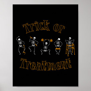 Affiche Trick Ou Traitement Thérapie Physique Squelette Ha