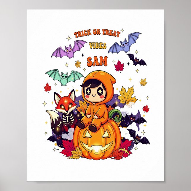Affiche Trick ou Treat Cute Halloween (Devant)