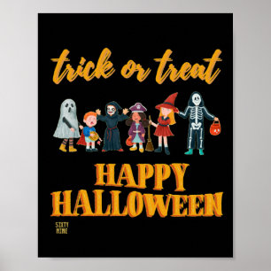 Affiche "TRICK OU TRER" drôle
