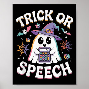 Affiche Trick Ou Voix Retro Slp Halloween Thérapie De La P