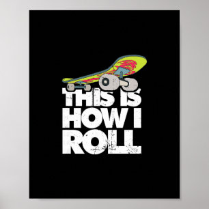 Affiche Tricks de half-pipe de skateboard - Skateb Sports