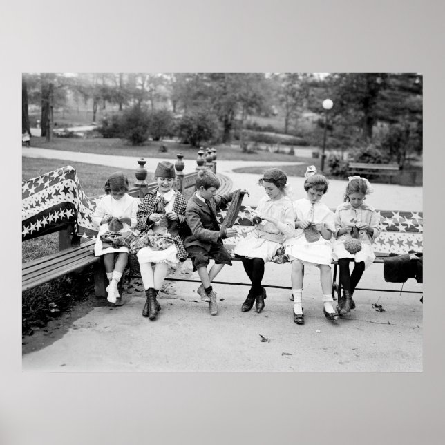 Affiche Tricot Bee, début des années 1900 (Devant)