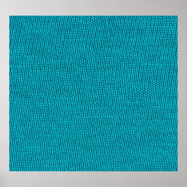 Affiche Tricot bleu Laine Texture Closeup (Devant)