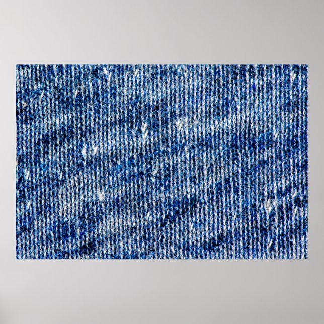 Affiche Tricot bleu texture laine fermer fond photo (Devant)