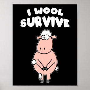 Affiche Tricot I Laine Survivre Mouton Artisanat