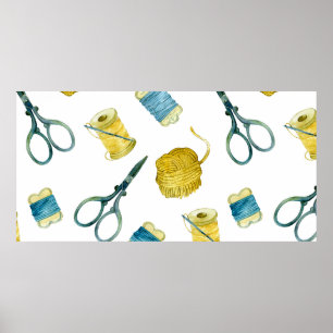 Affiche Tricot motif sans faille