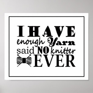 Affiche Tricot ・ Pas Suffisamment D'Artisanat À Fils