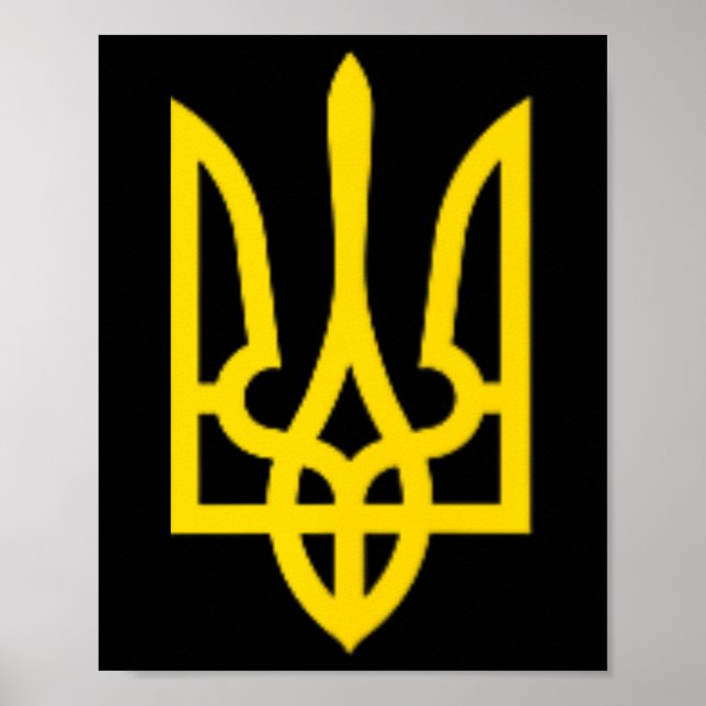 Affiche Trident d'or ukrainien Ukraine Zelensky (Devant)