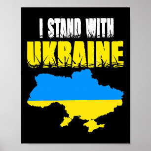 Affiche Trident d'Ukraine Drapeau de l'Ukraine Drapeau ukr