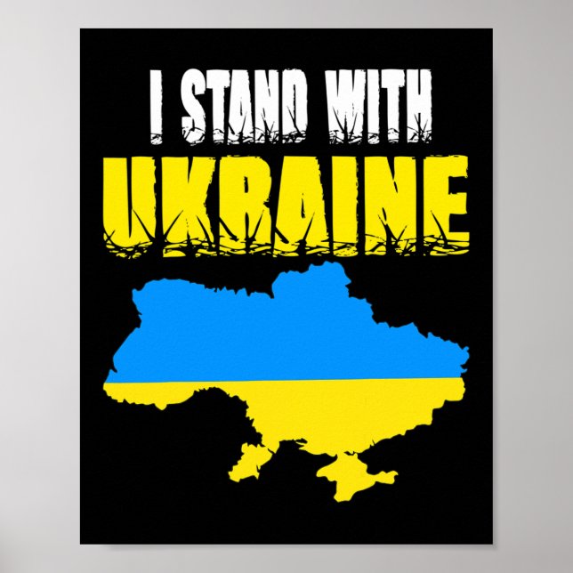 Affiche Trident d'Ukraine Drapeau de l'Ukraine Drapeau ukr (Devant)