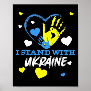 Affiche Trident d'Ukraine Drapeau de l'Ukraine Drapeau ukr