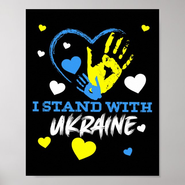 Affiche Trident d'Ukraine Drapeau de l'Ukraine Drapeau ukr (Devant)