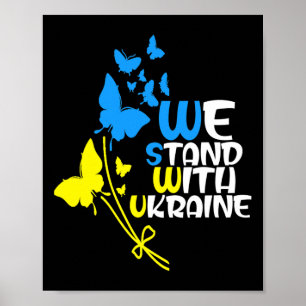 Affiche Trident d'Ukraine Drapeau d'Ukraine Drapeau ukrain