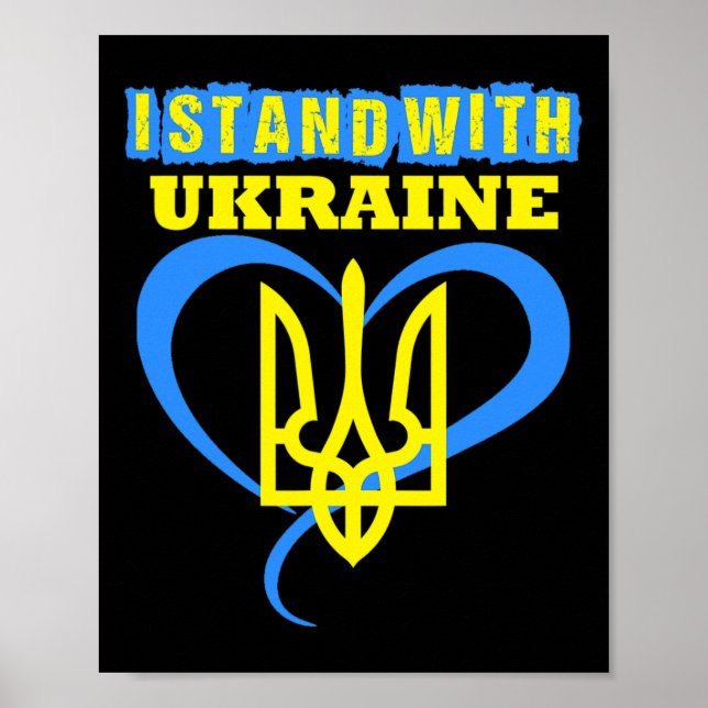 Affiche Trident Ukraine Drapeau Ukraine Drapeau Ukrainien  (Devant)