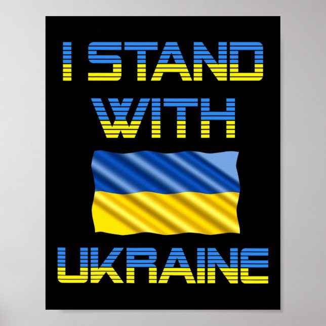 Affiche Trident Ukraine Drapeau ukrainien Drapeau ukrainie (Devant)