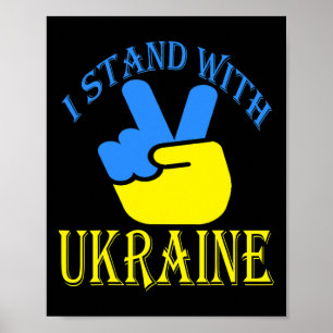 Affiche Trident ukrainien Drapeau ukrainien Drapeau ukrain