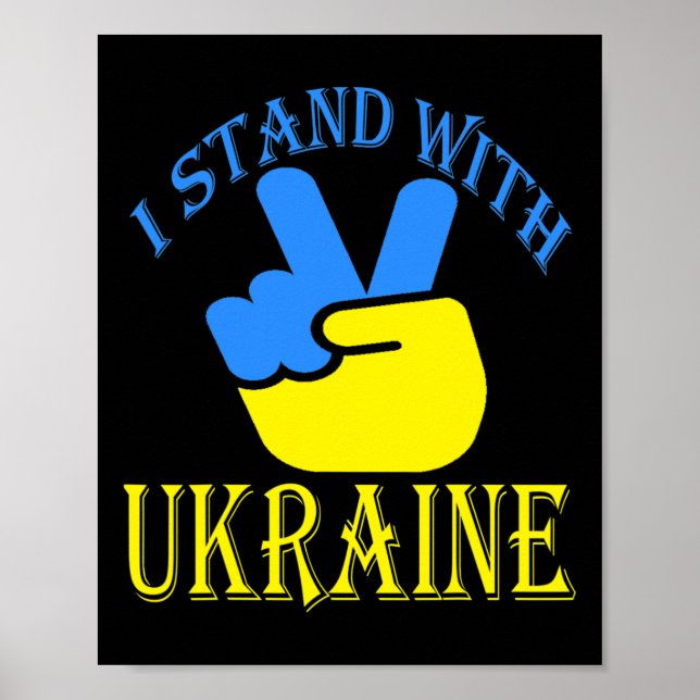 Affiche Trident ukrainien Drapeau ukrainien Drapeau ukrain (Devant)