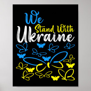 Affiche Trident ukrainien Drapeau ukrainien Drapeau ukrain