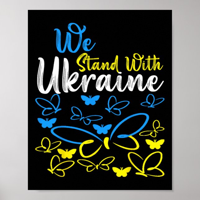 Affiche Trident ukrainien Drapeau ukrainien Drapeau ukrain (Devant)