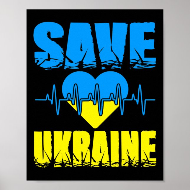 Affiche Trident ukrainien Drapeau ukrainien Drapeau ukrain (Devant)