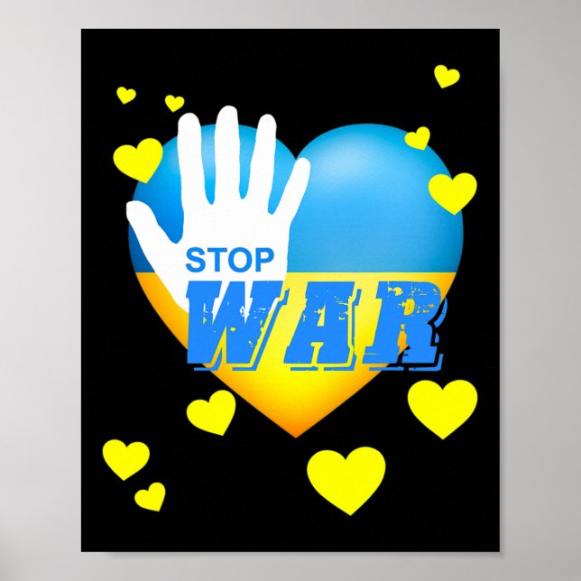 Affiche Trident ukrainien Drapeau ukrainien Drapeau ukrain (Devant)