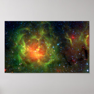 Affiche Trifid Nebula NASA Spitzer