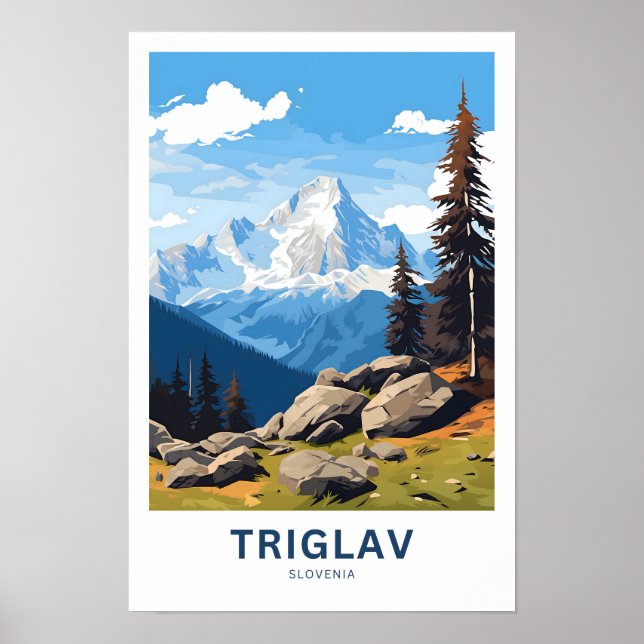 Affiche Triglav Slovénie Imprimer Voyage (Devant)