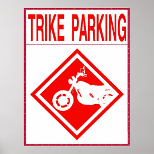 Affiche Trike Parking Only