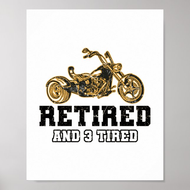 Affiche Trike Sayings | Triker Trikes Motorcycle Cadeaux (Devant)