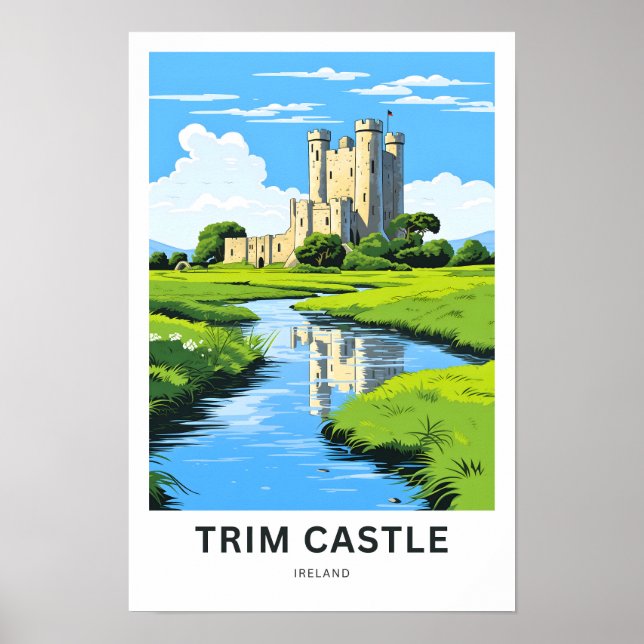 Affiche Trim Castle Irlande Travel Print (Devant)