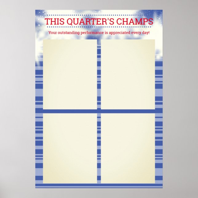 Affiche trimestrielle de l'employé du mois pour 8, (Devant)