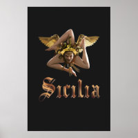 Affiche Trinacria sicilienne